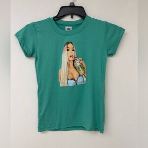 Graphic Women’s Teal T-Shirt Size One Size